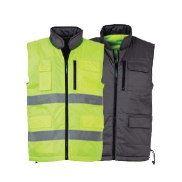 WORK VEST DOUBLE SIDED REFLECTOR MG 65 YELLOW