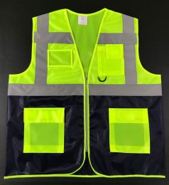 WORK VEST ENGINEER WITH REFLECTOR MG 70 GREEN DARK BLUE,, 