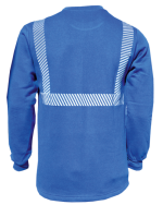 Bisiklet yaka reflektörlü sweatshirt, reflektörlü iş kazağı, kurumsal sweatshirt ve firma baskılı sweatshirt imalatına uygun tasarım