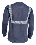 Bisiklet yaka tasarımlı reflektörlü sweatshirt, iş güvenliği için reflektörlü iş kazağı ve kurumsal kullanım