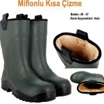 Sağlam ve dayanıklı miflonlu iş çizmesi, antistatic özellikli, SRC kaydırmaz tabanlı kaliteli iş çizmesi