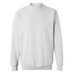 Beyaz bisiklet yaka sweatshirt, kurumsal kullanım için firma baskılı iş kazağı ve sweatshirt imalatı