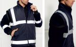Kol polarlı mont - Reflektörlü iş montu